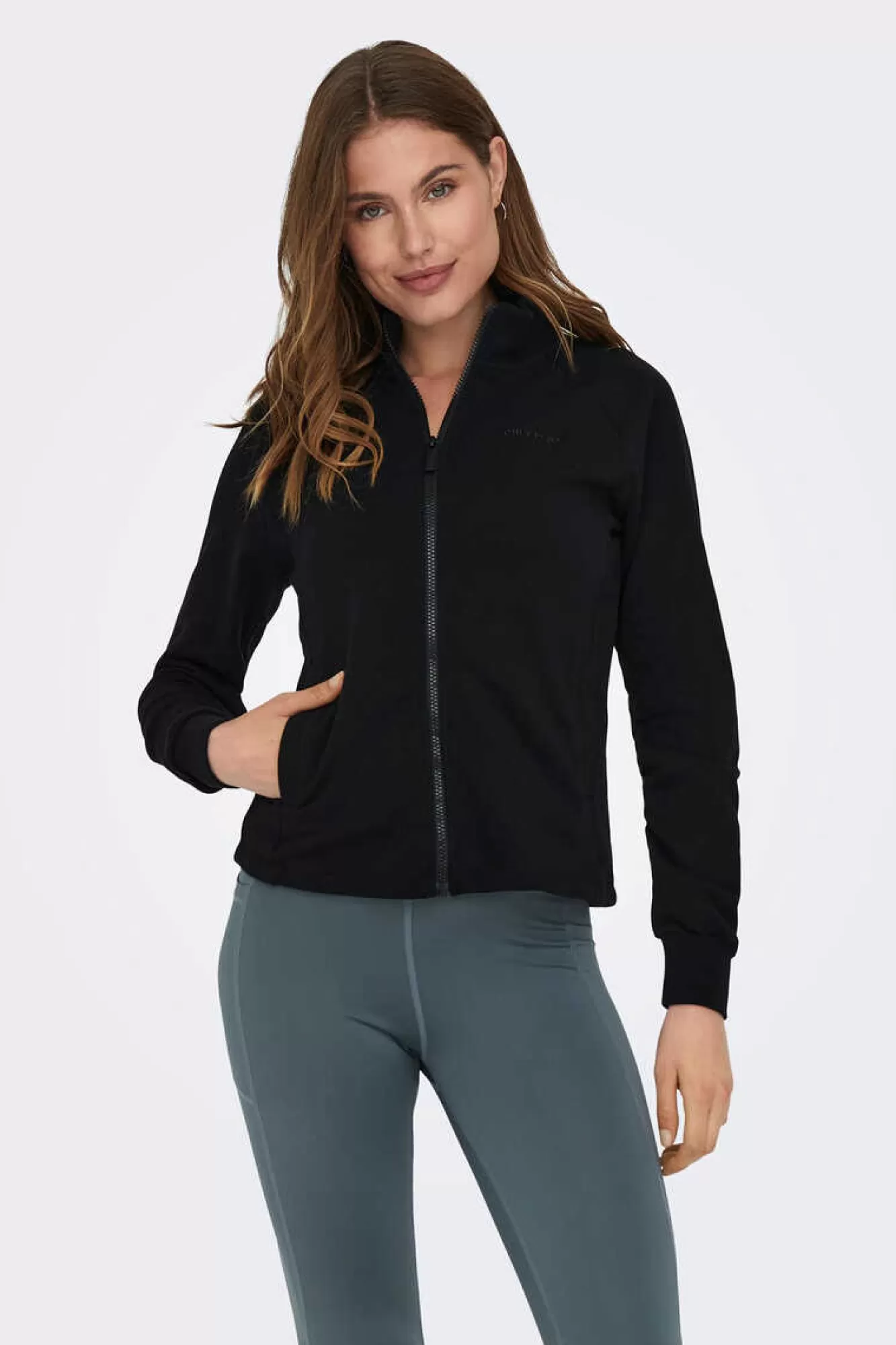 Only Play Sweatshirt Basica Com Fecho-Eclair