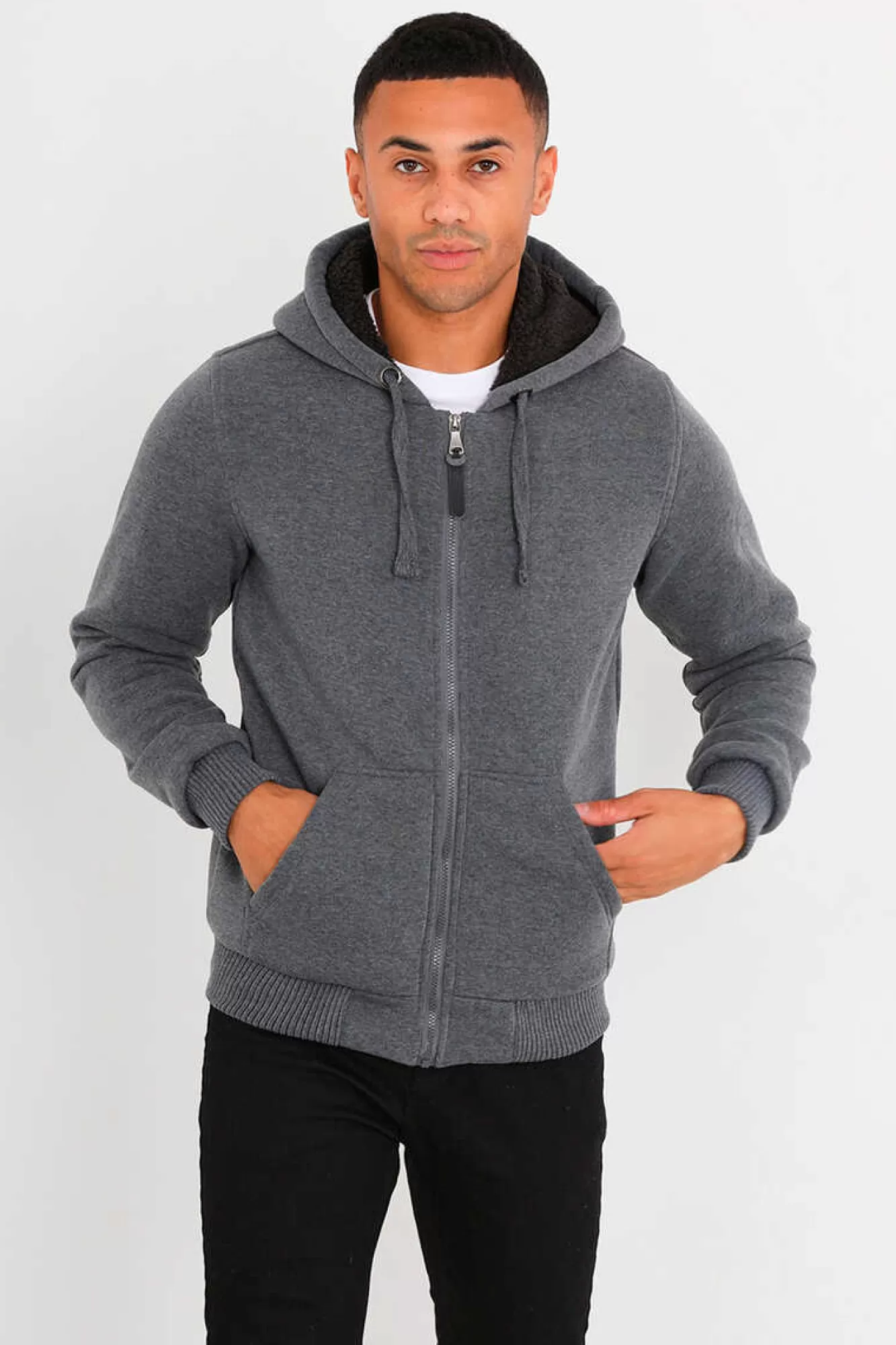 Brave Soul Sweatshirt Com Capuz E Borrego