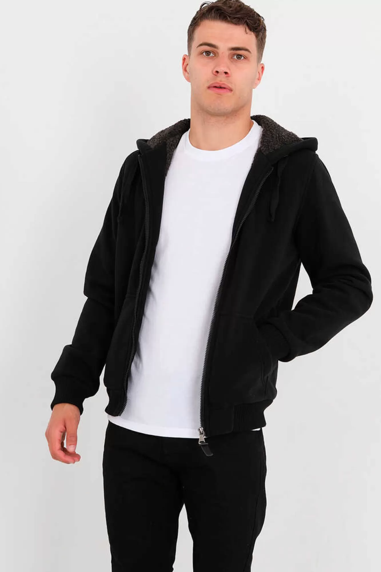 Brave Soul Sweatshirt Com Capuz E Borrego