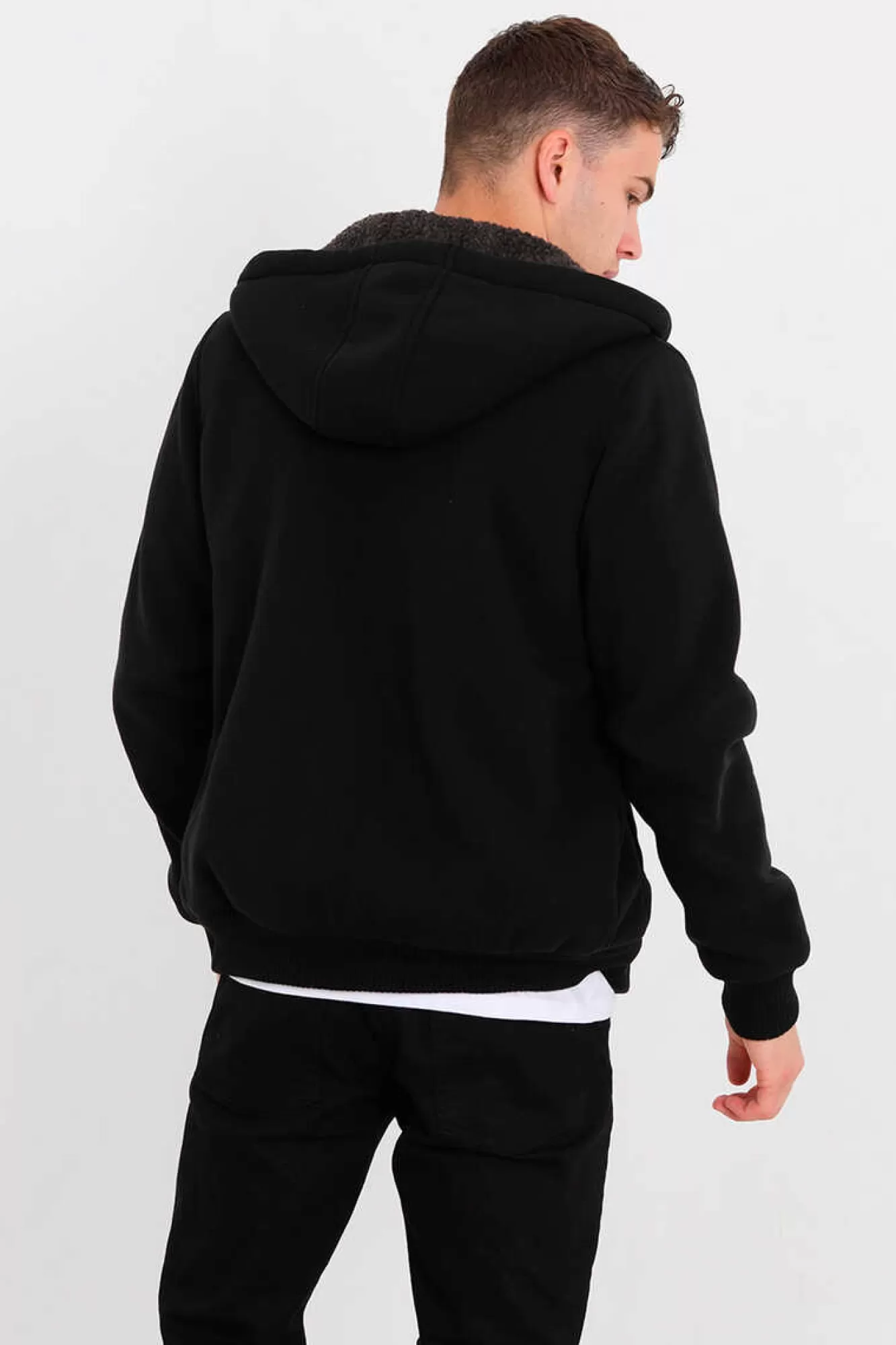 Brave Soul Sweatshirt Com Capuz E Borrego