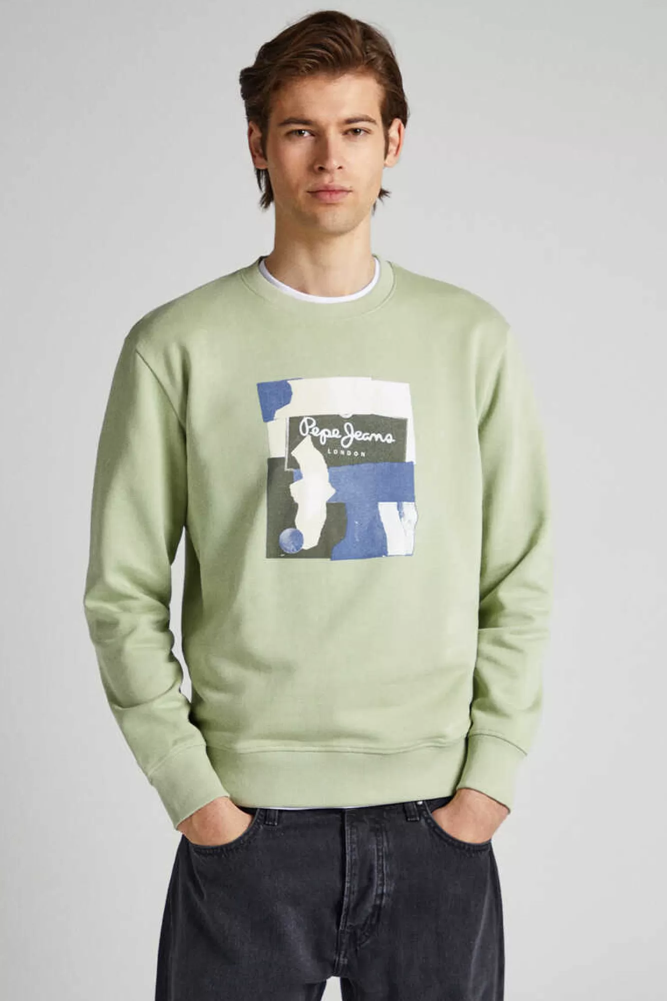 Pepe Jeans Sweatshirt Com Logo No Centro