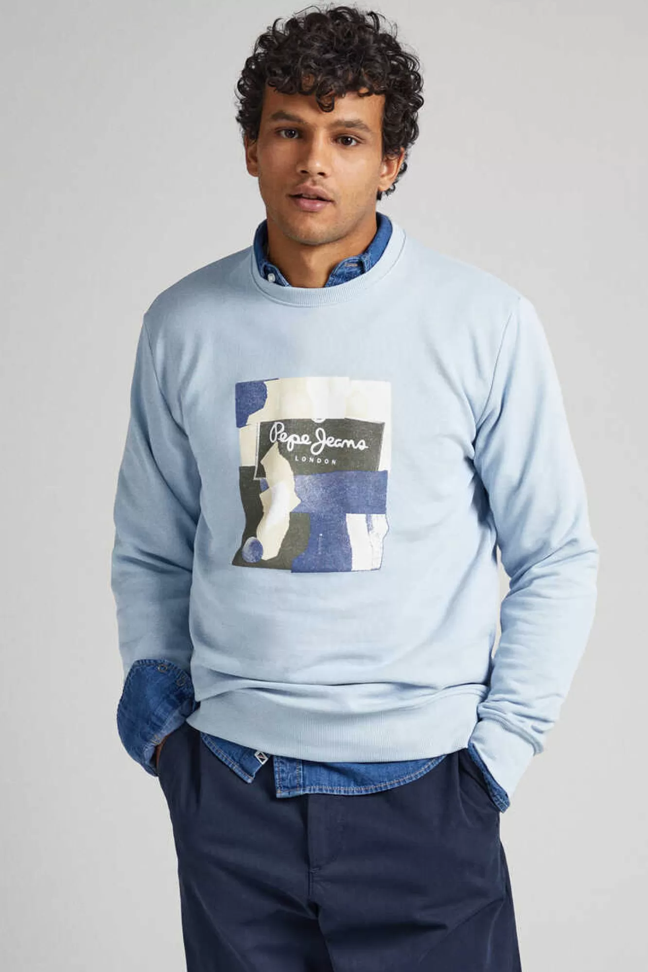 Pepe Jeans Sweatshirt Com Logo No Centro