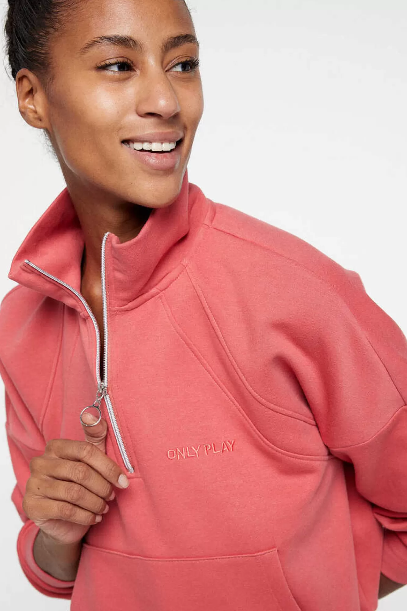 Only Play Sweatshirt Cropped Com Gola Alta