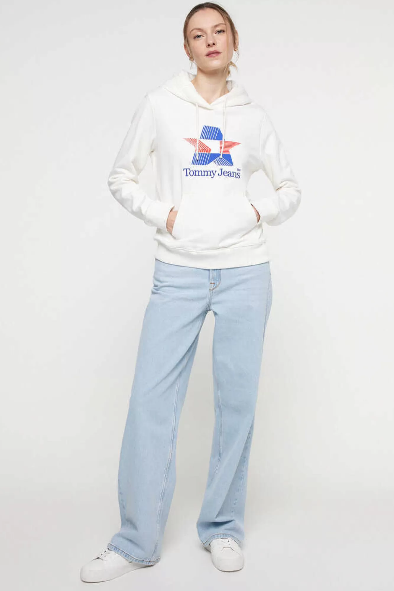 Tommy Jeans Sweatshirt De Mulher Com Capuz E Logo .