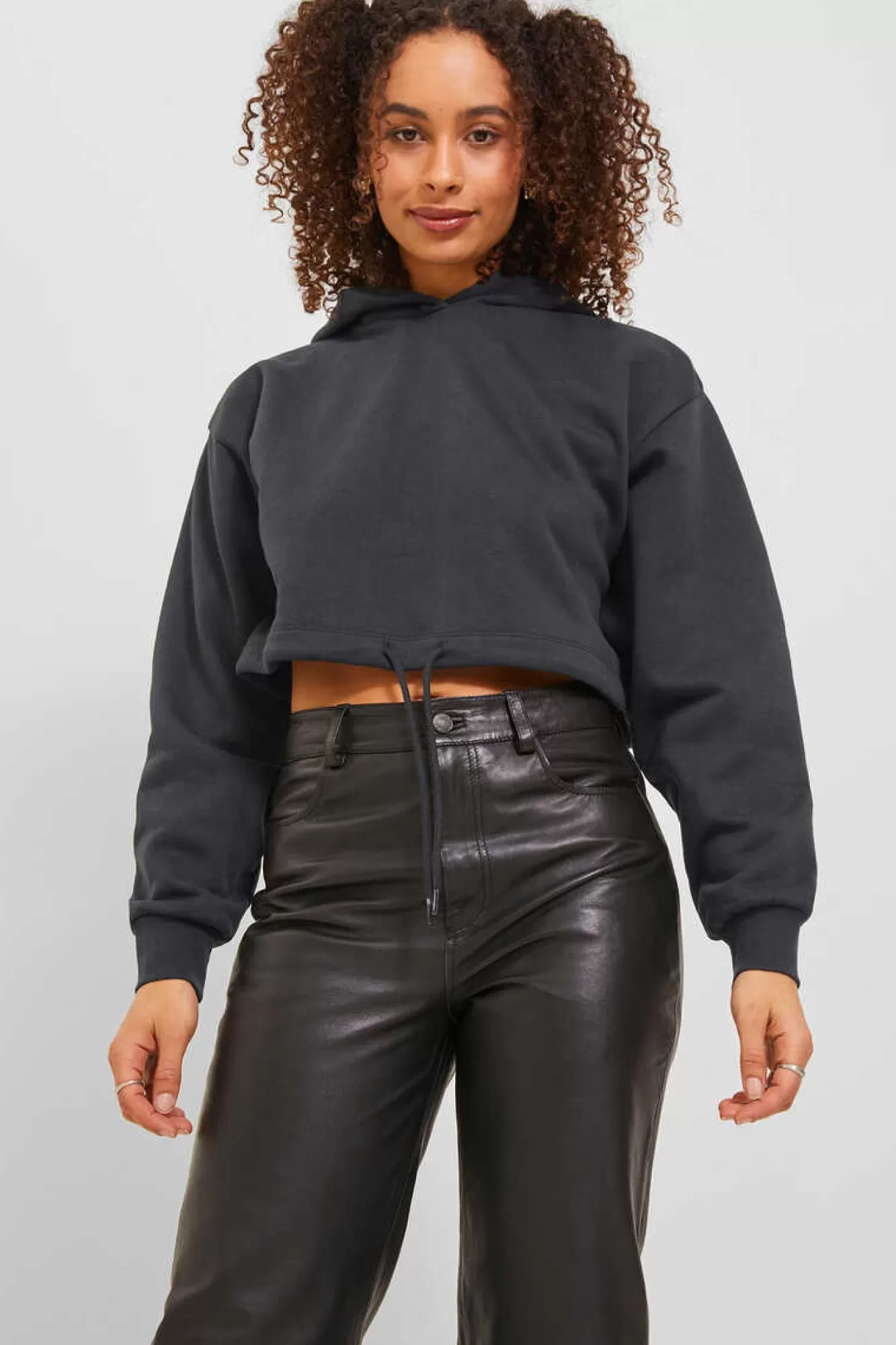 Jack & Jones Sweatshirt De Mulher Cropped Com Capuz