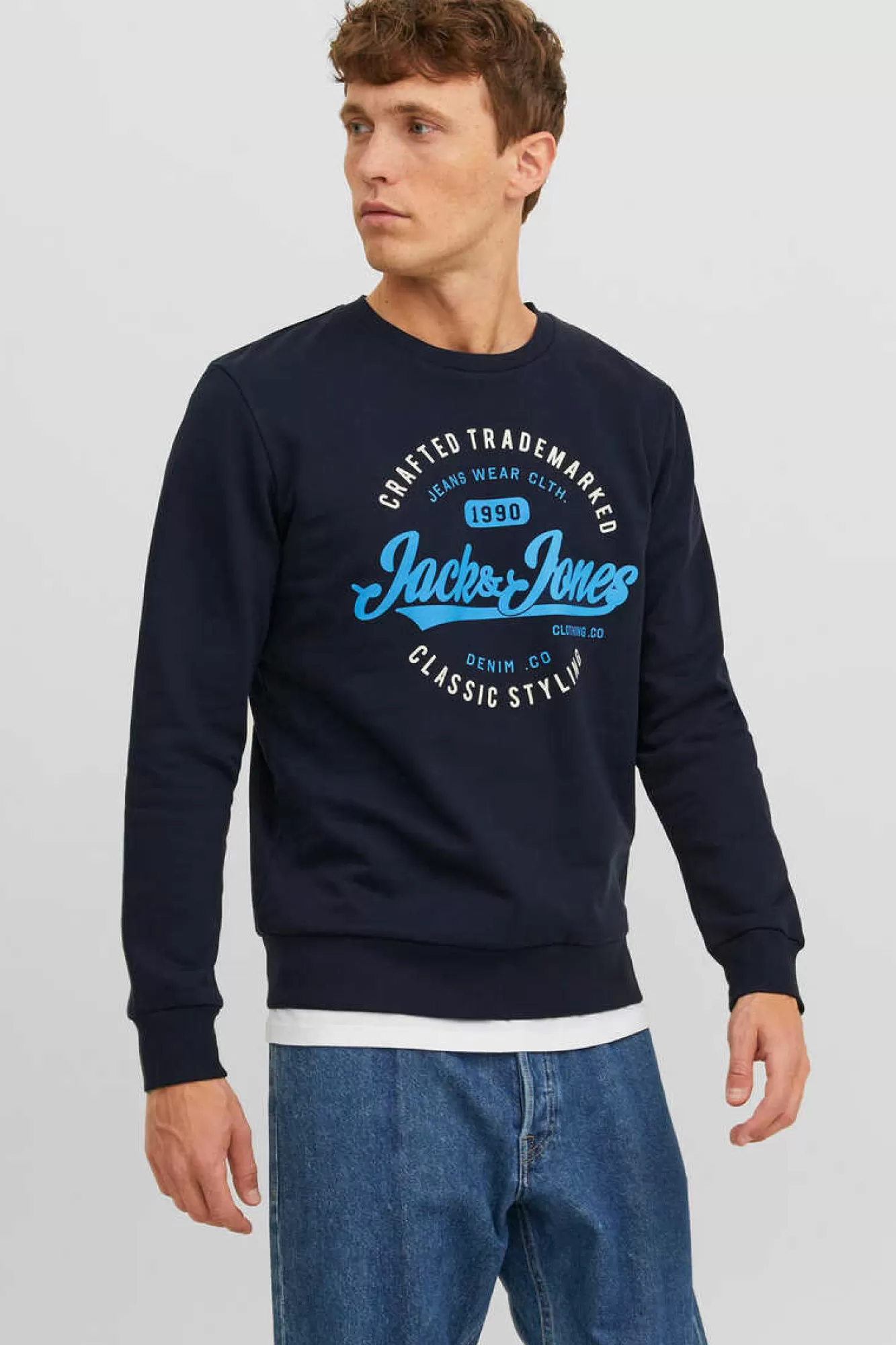 Jack & Jones Sweatshirt Gola Redonda Print Logo