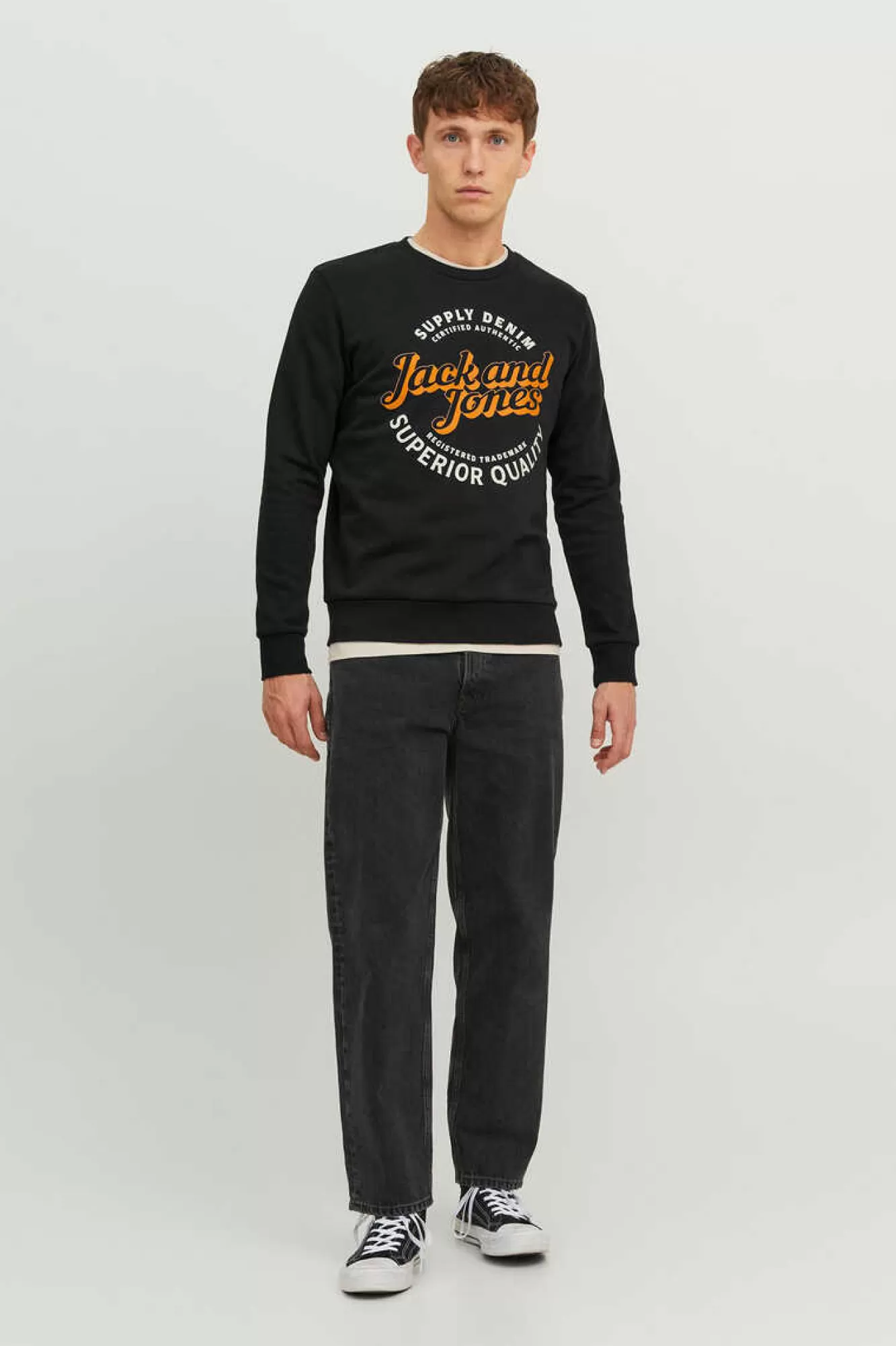 Jack & Jones Sweatshirt Gola Redonda Print Logo