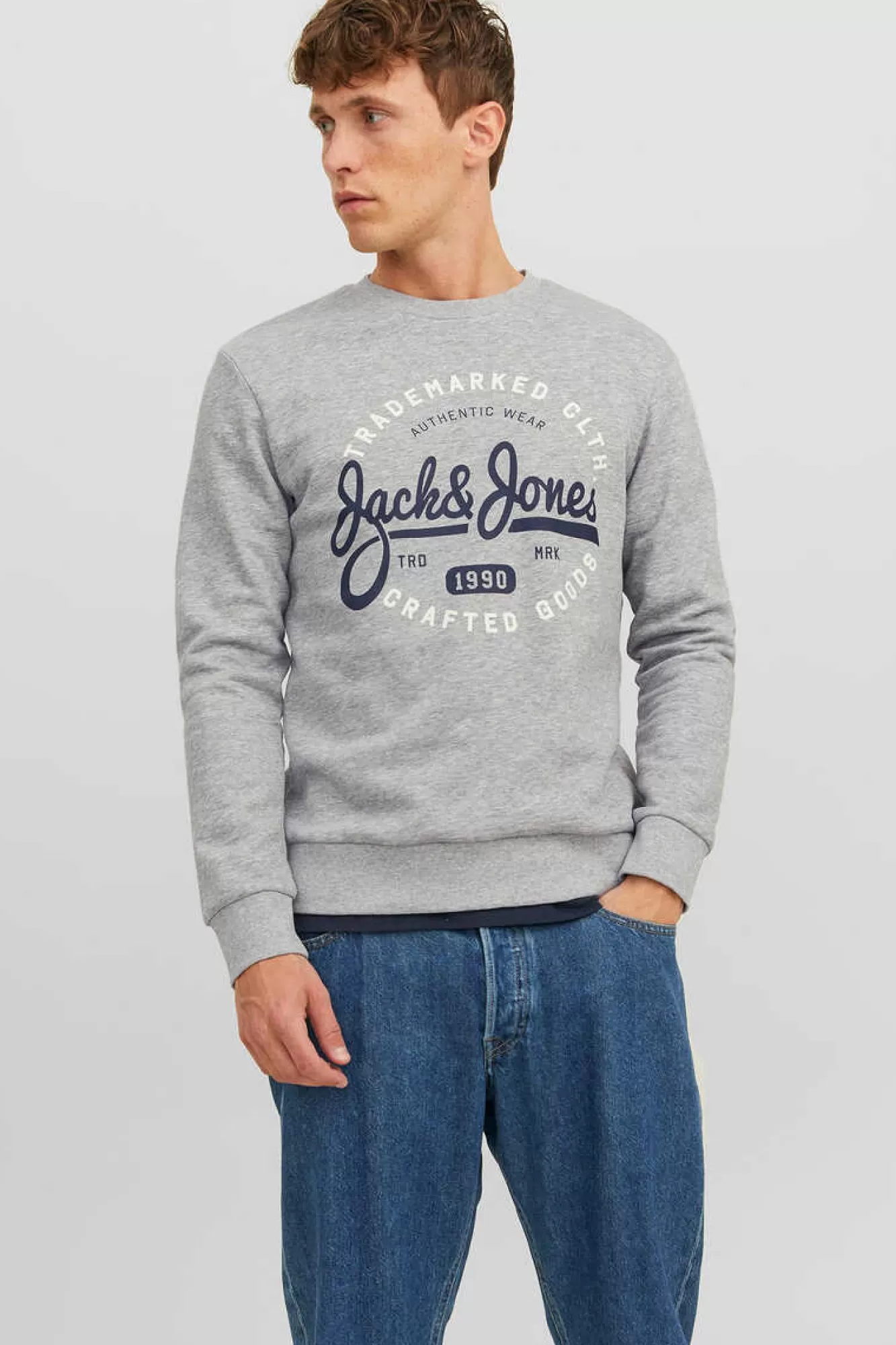 Jack & Jones Sweatshirt Gola Redonda Print Logo