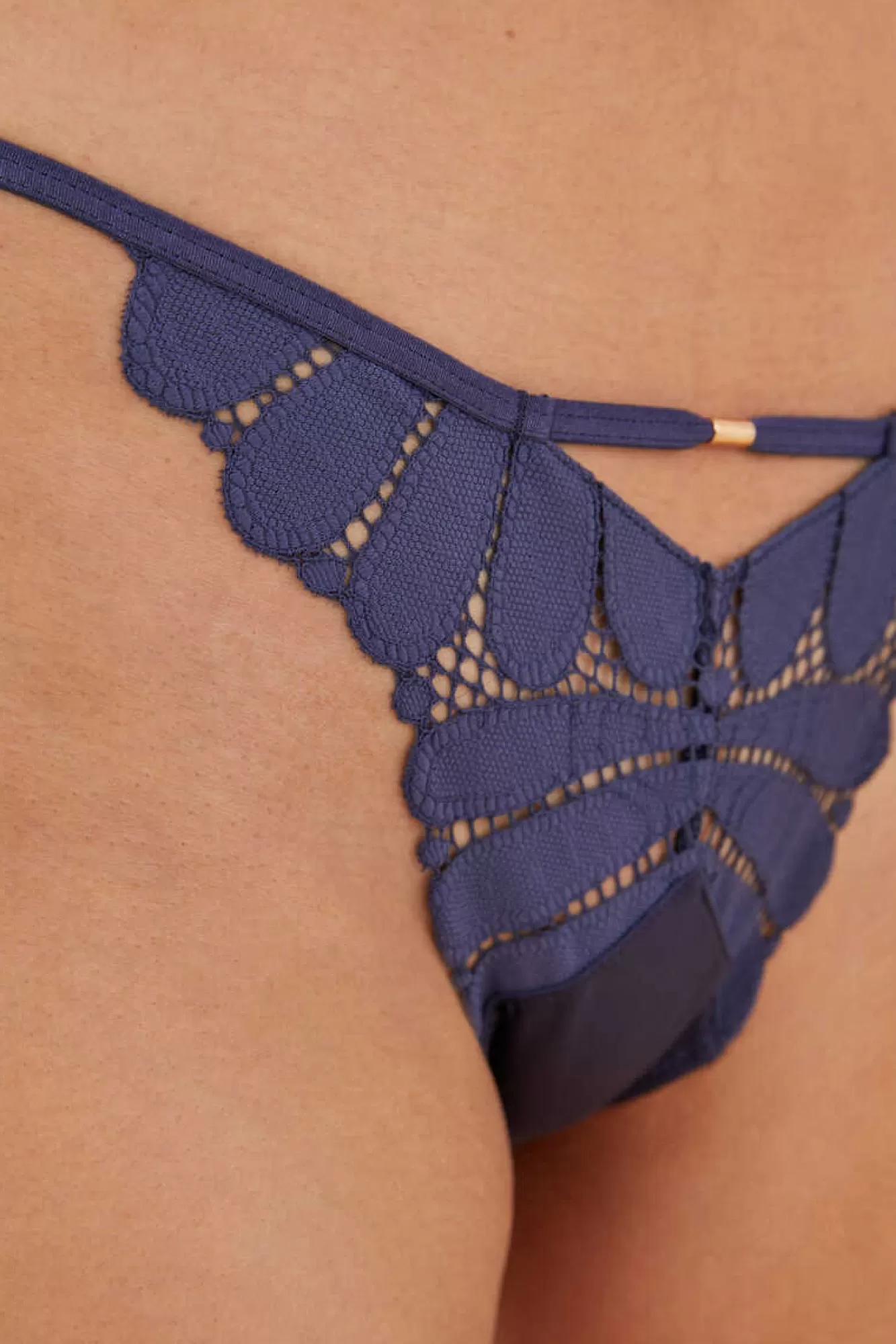 Women'secret Tanga Tira Bordado Renda Medio