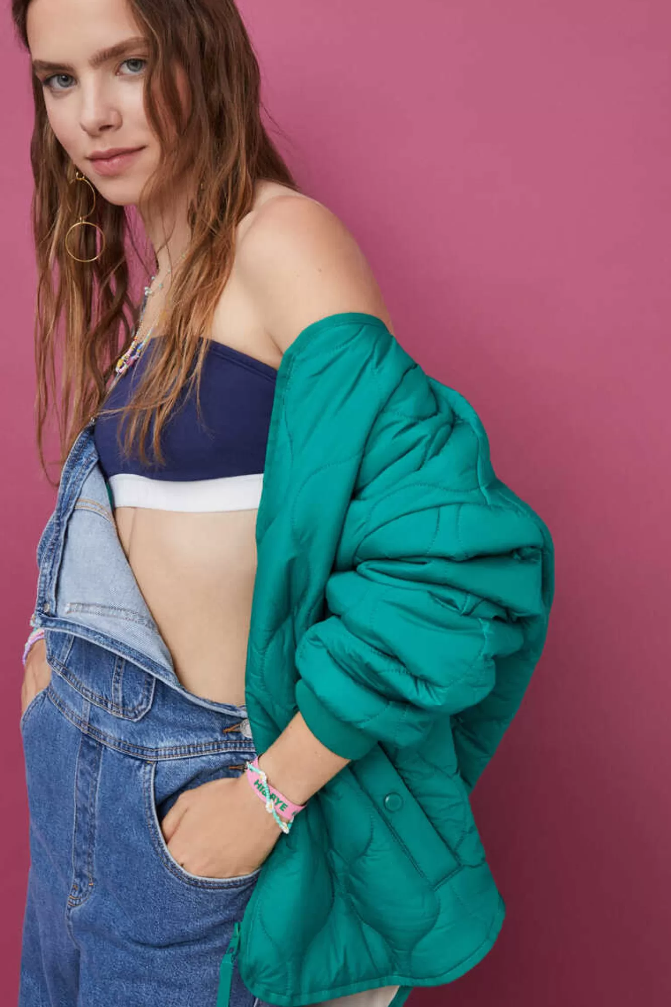 HI&BYE Top Bandeau Algodao Escuro
