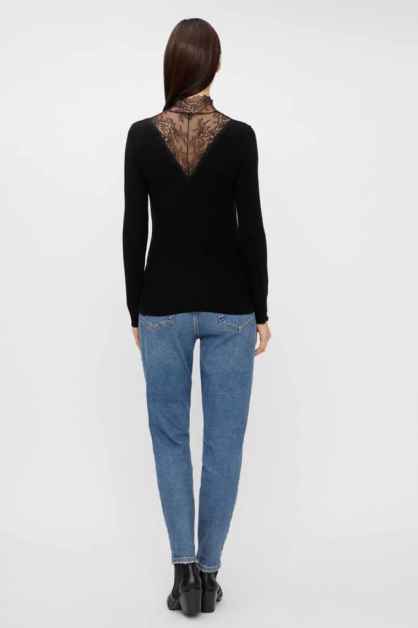 Pieces Top De Manga Comprida E Viscose
