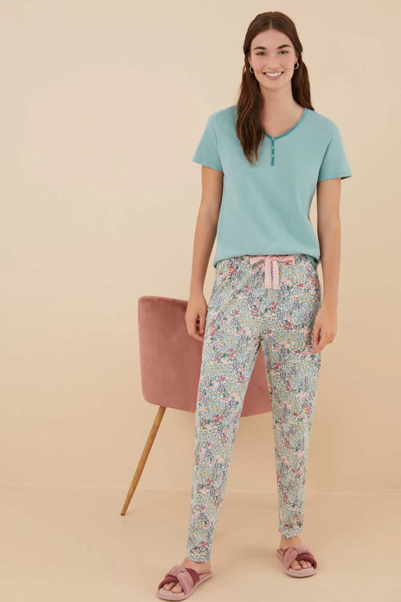 Women'secret T-Shirt 100% Algodao Em Com Botoes, De Manga Curta