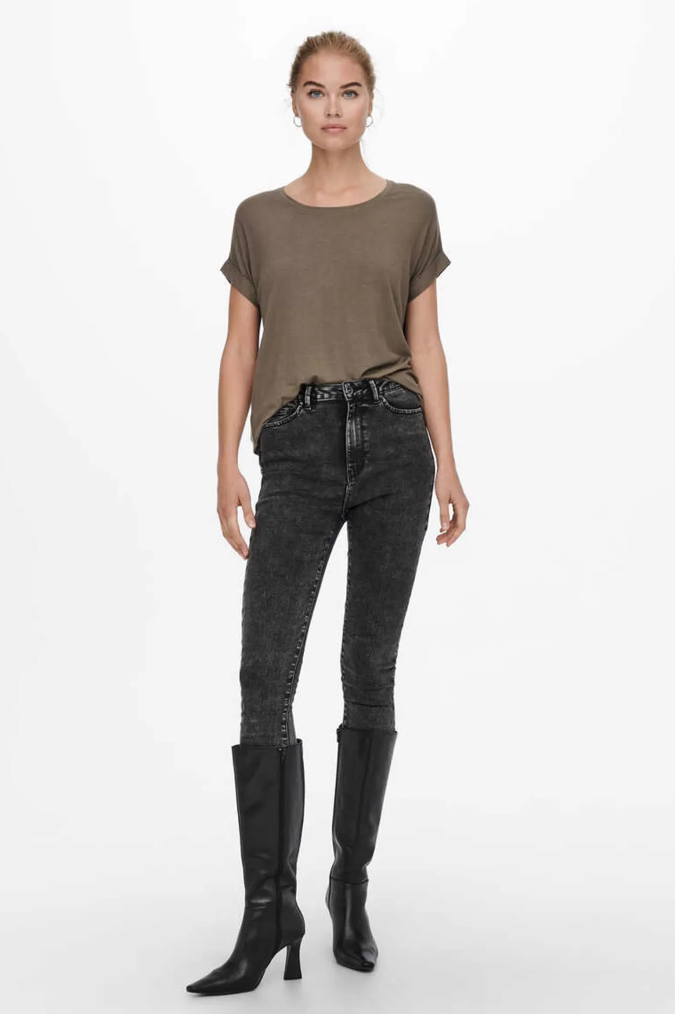 Only T-Shirt De Gola Redonda