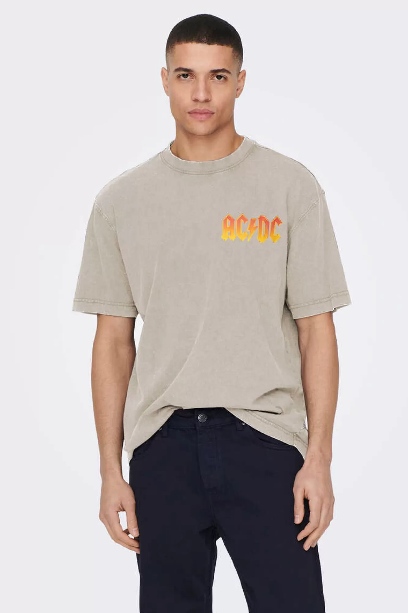 Only & Sons T-Shirt De Manga Curta "Ac/Dc"