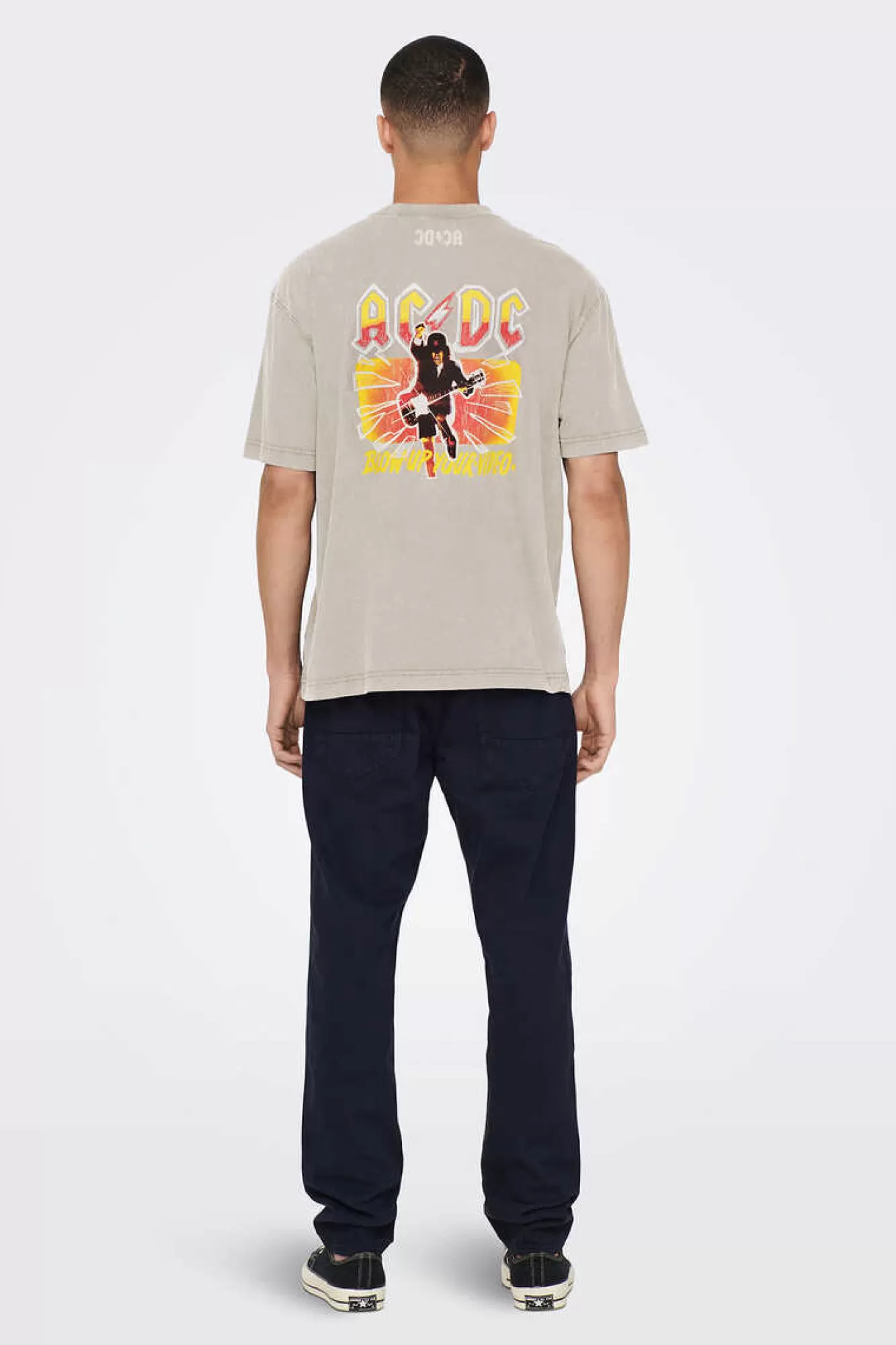 Only & Sons T-Shirt De Manga Curta "Ac/Dc"