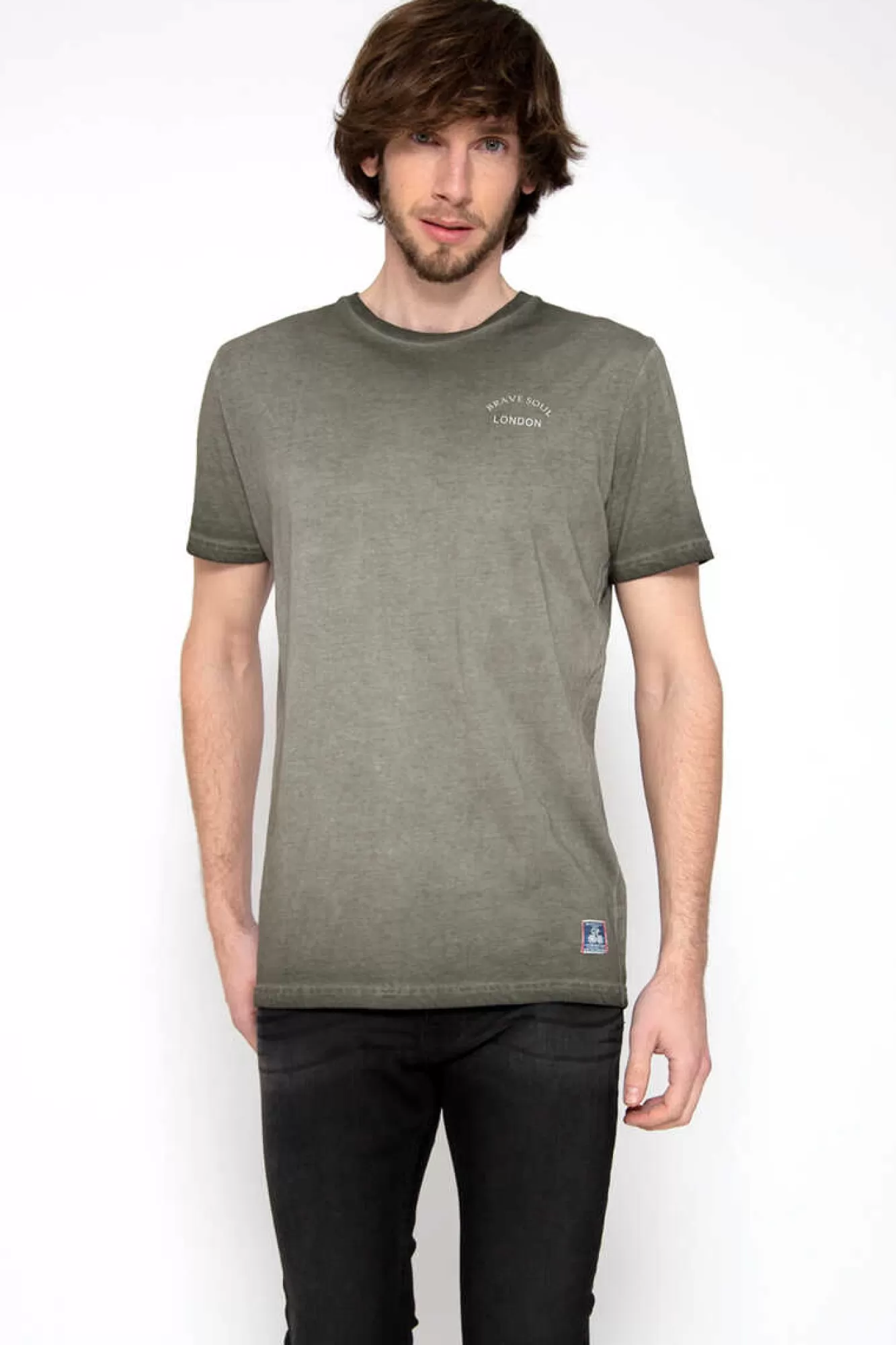 Brave Soul T-Shirt Manga Curta Estampada