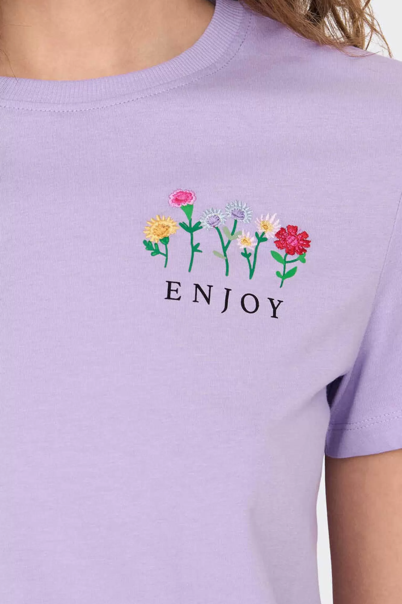 Only T-Shirt Manga Curto Desenho Love