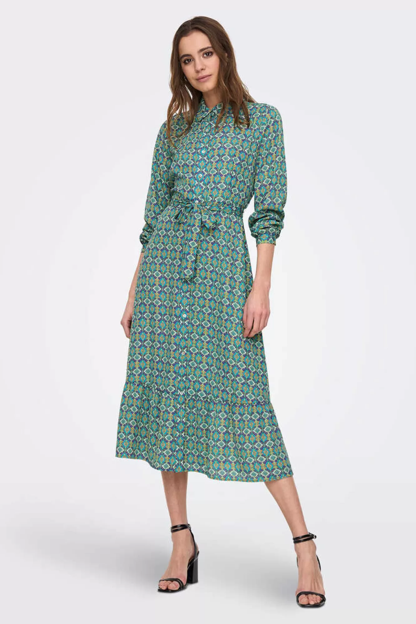 Only Vestido Camiseiro Midi