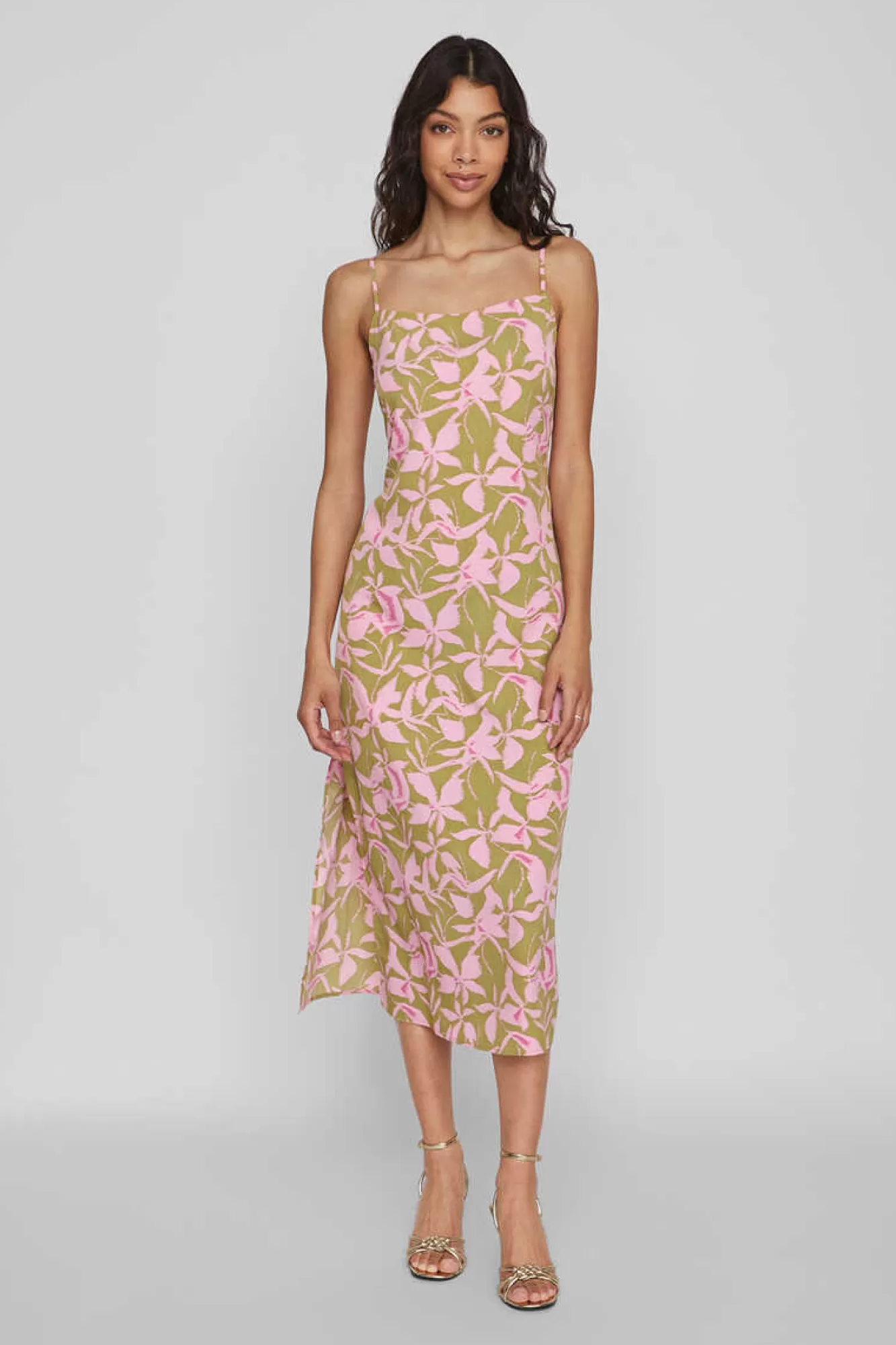 Vila Vestido Comprido De Alcas