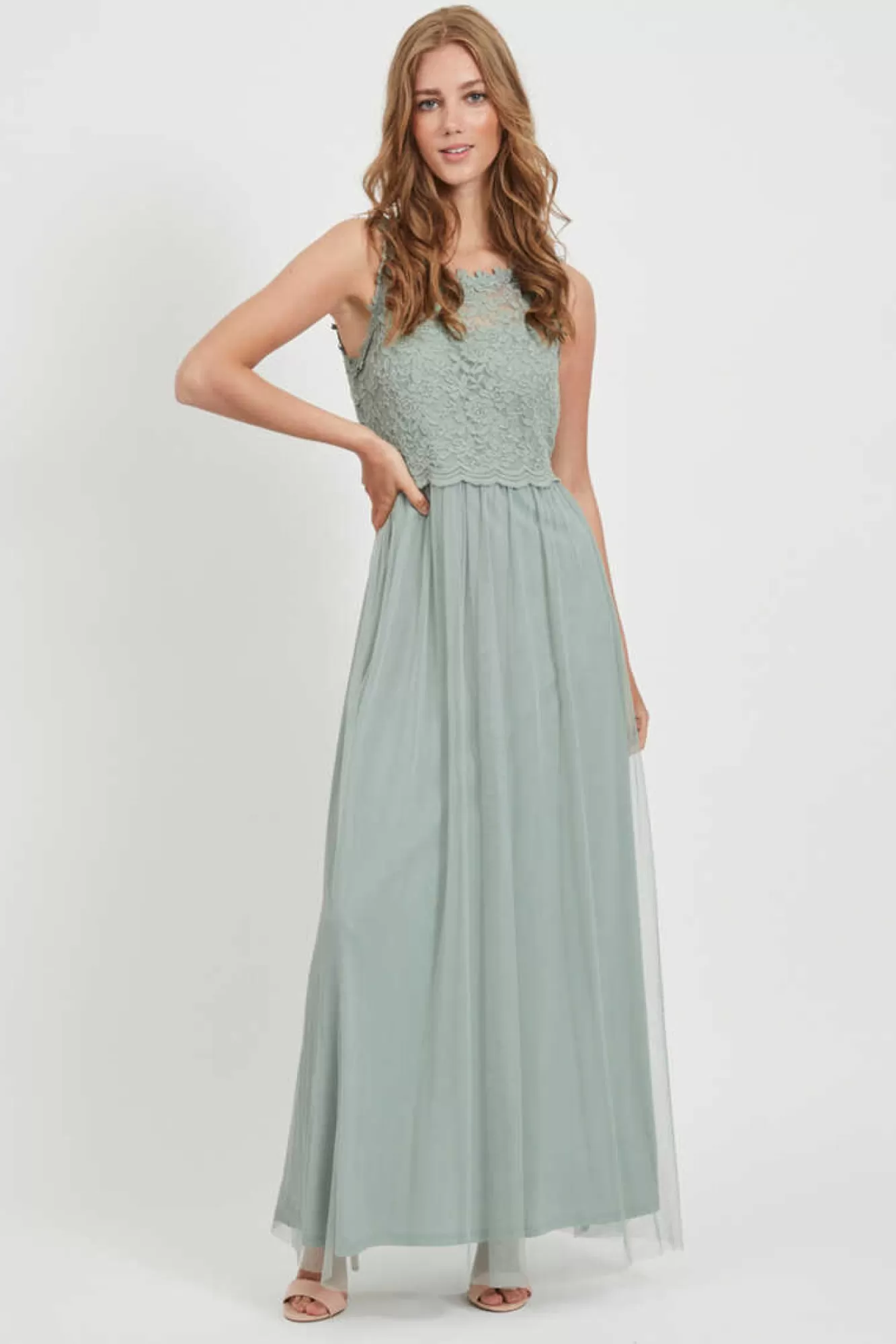 Vila Vestido Comprido Saia Tule