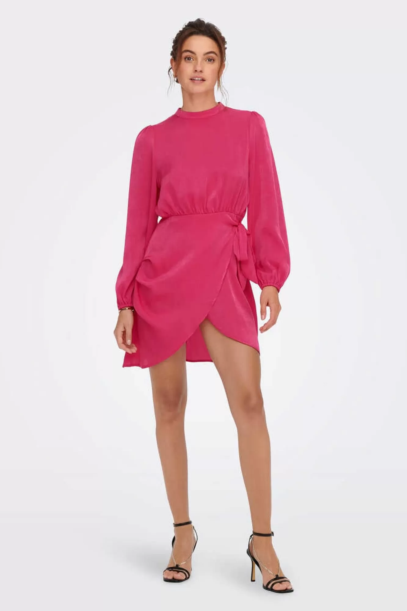 Only Vestido Curto Acetinado