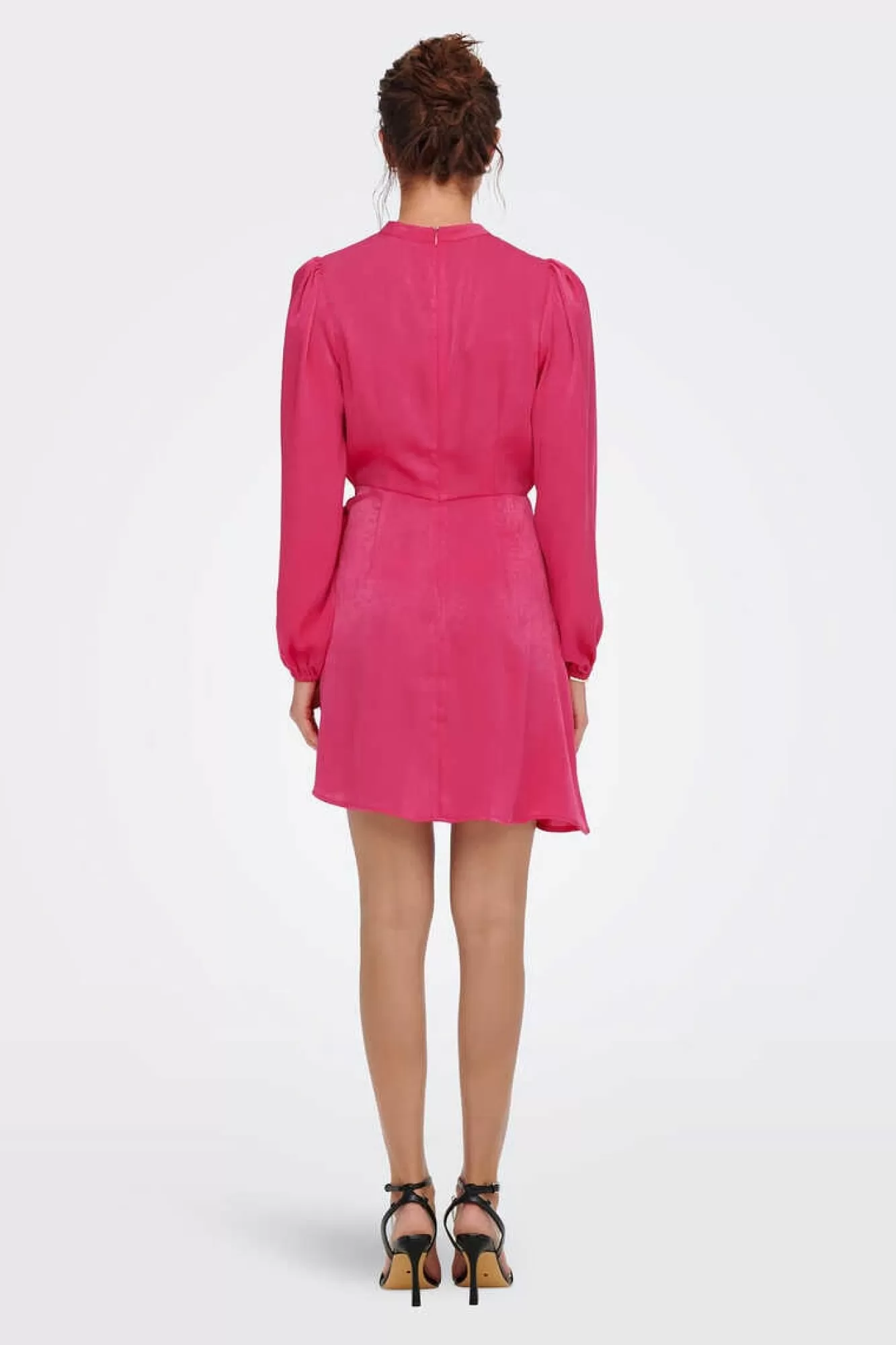 Only Vestido Curto Acetinado