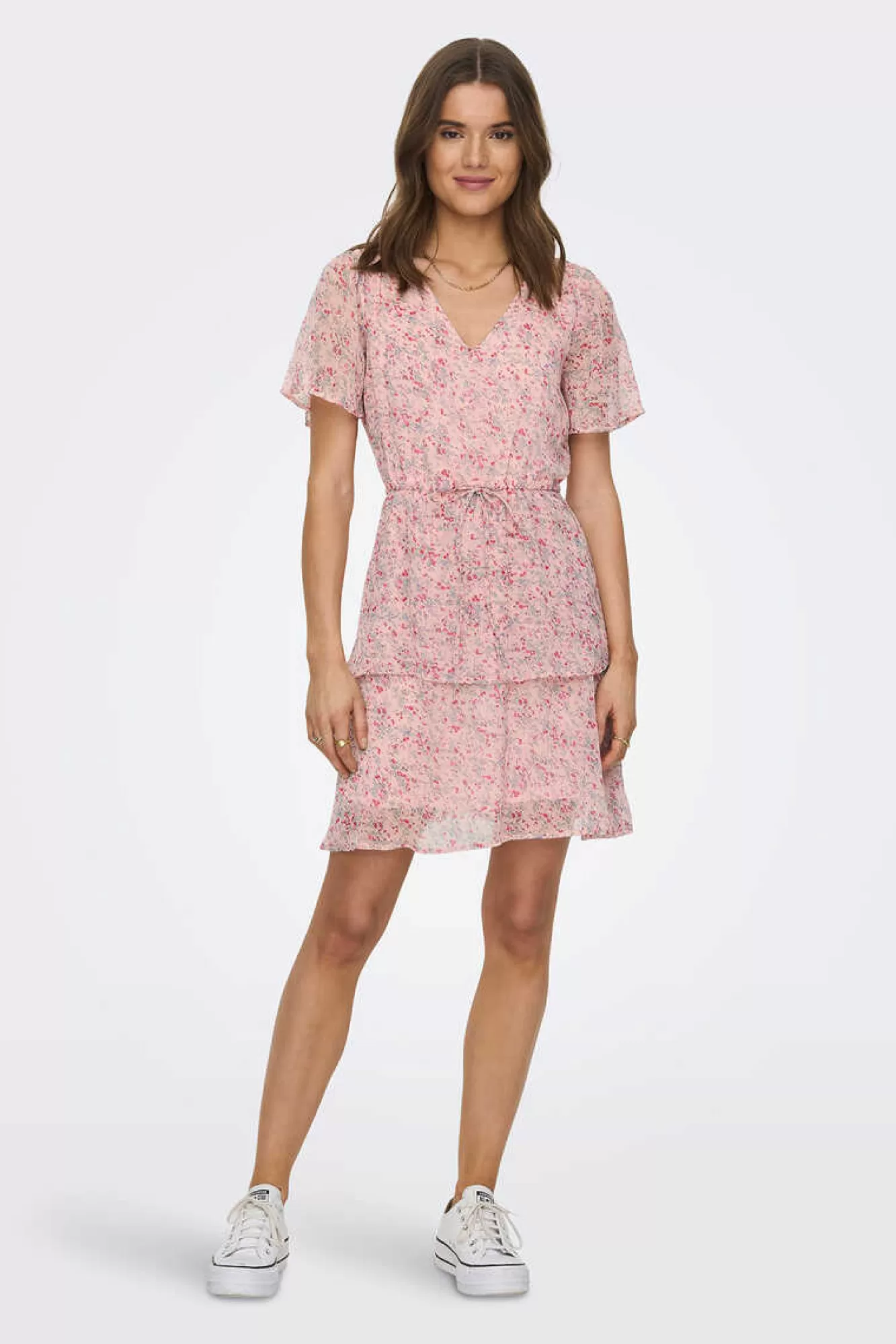 JDY Vestido Curto Com Folhos