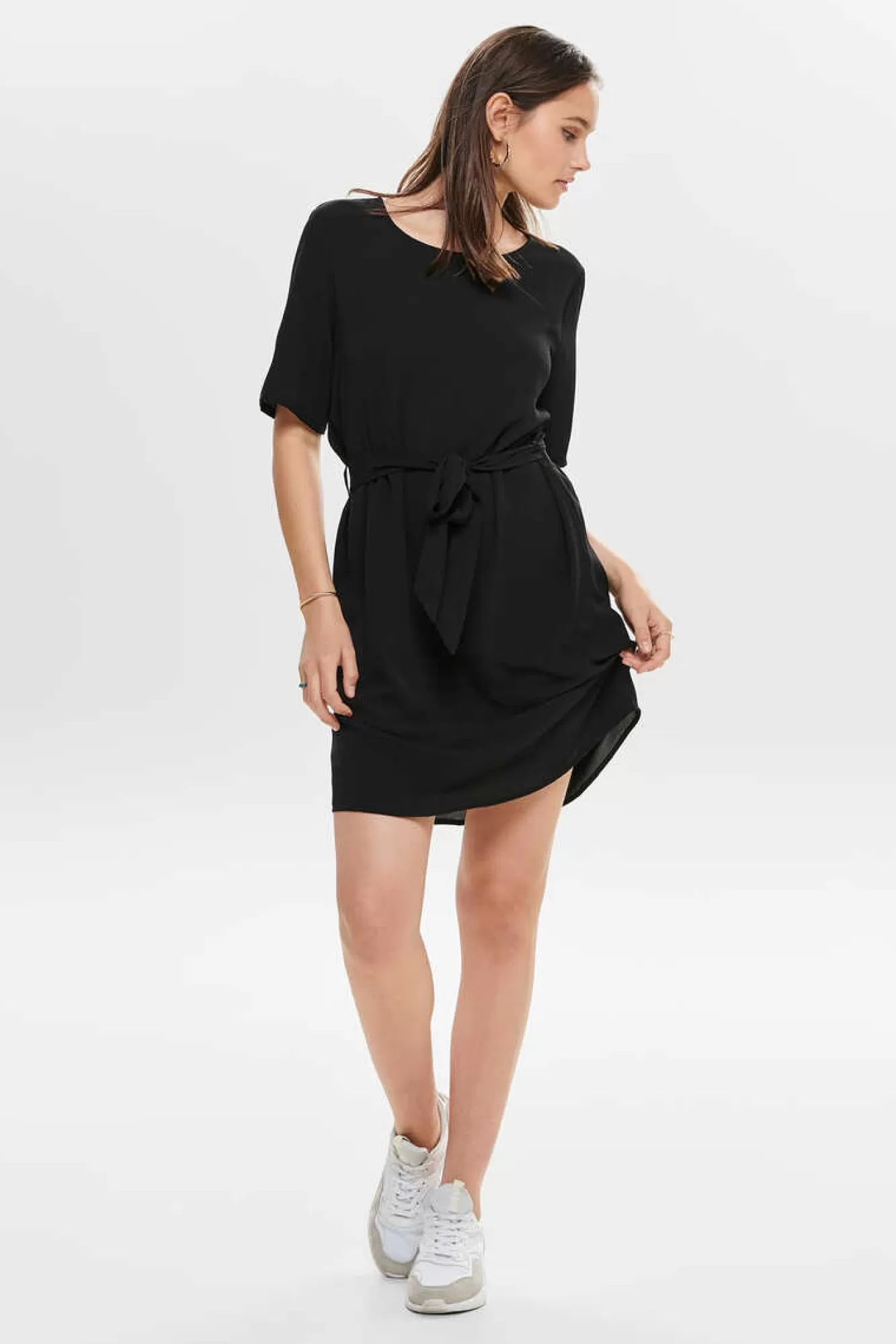 JDY Vestido Curto De Manga 2/4 E Decote Redondo