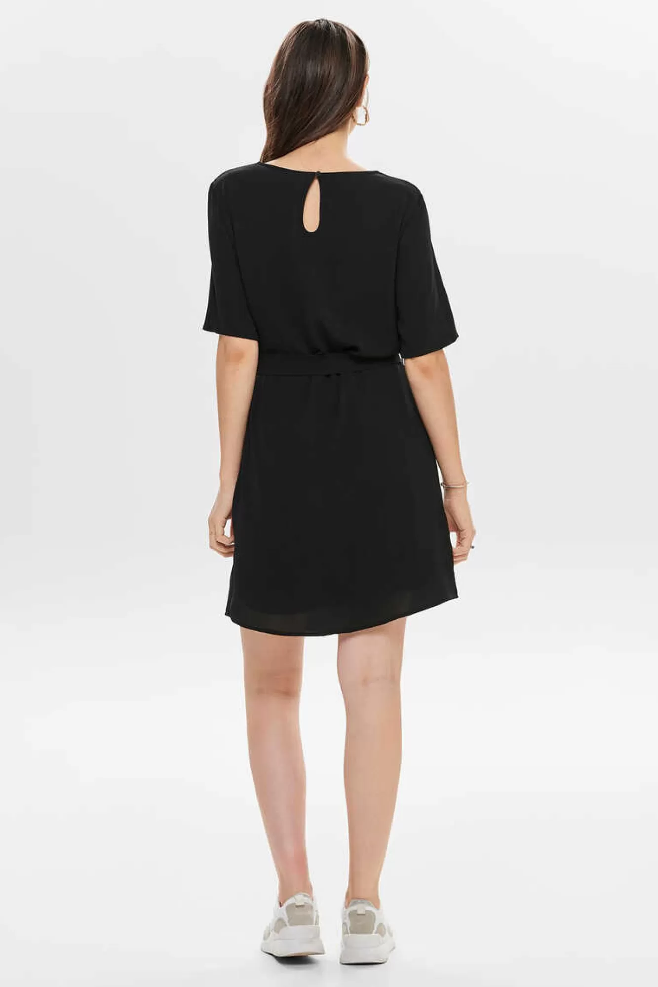 JDY Vestido Curto De Manga 2/4 E Decote Redondo