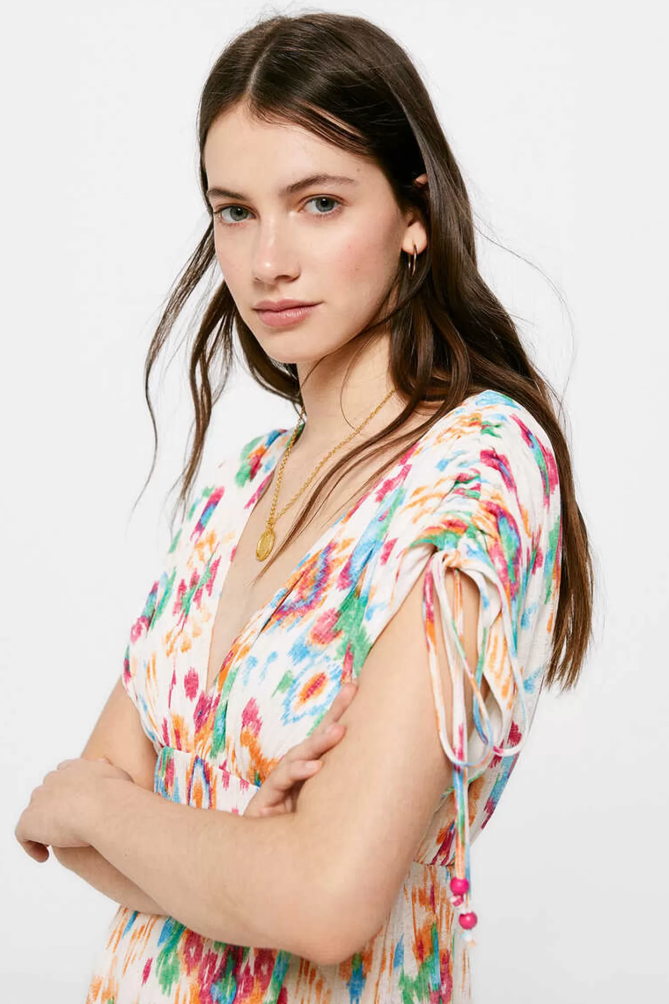 * Vestido Curto Estampado Etnico