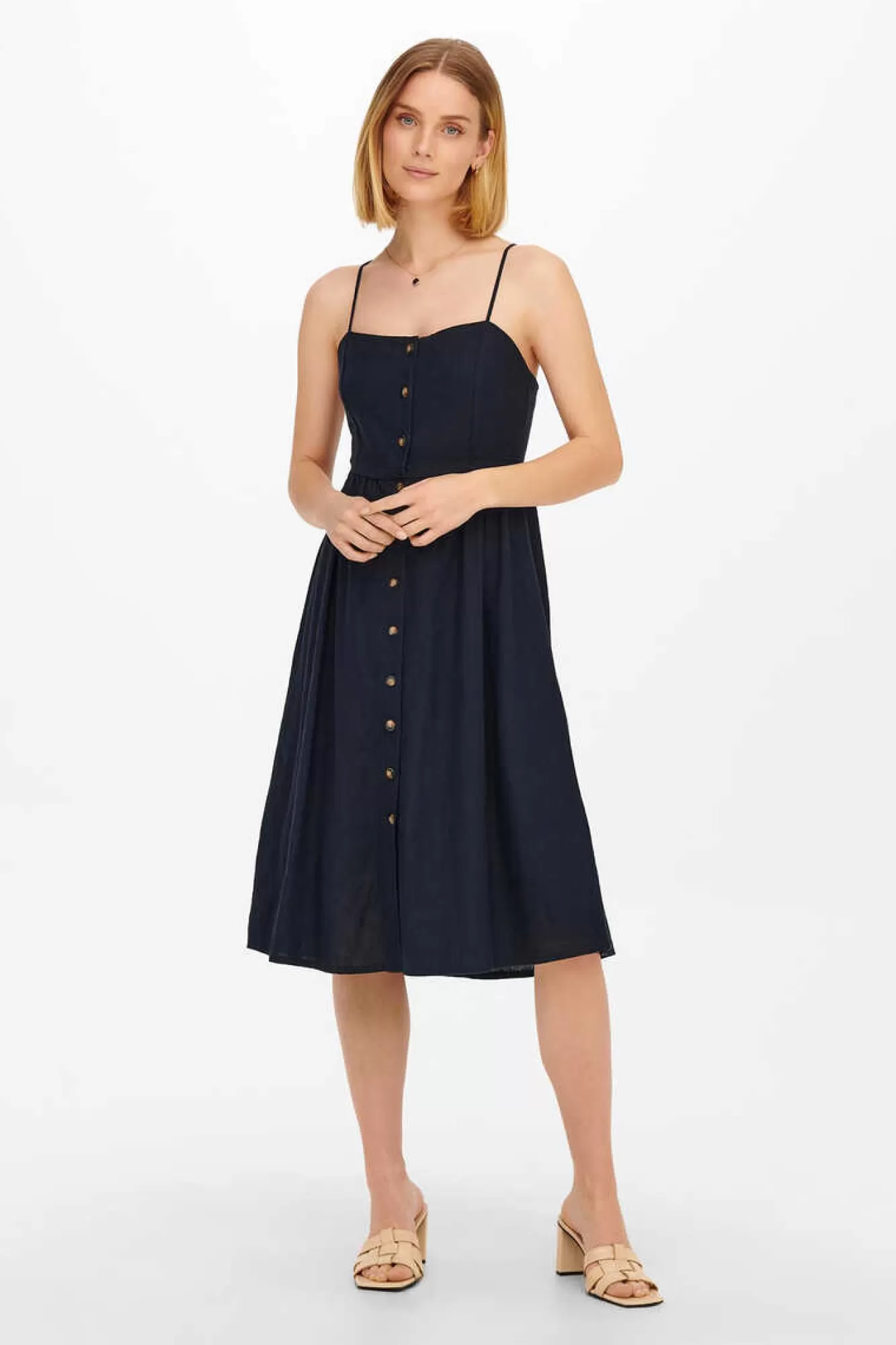 JDY Vestido De Linho Midi