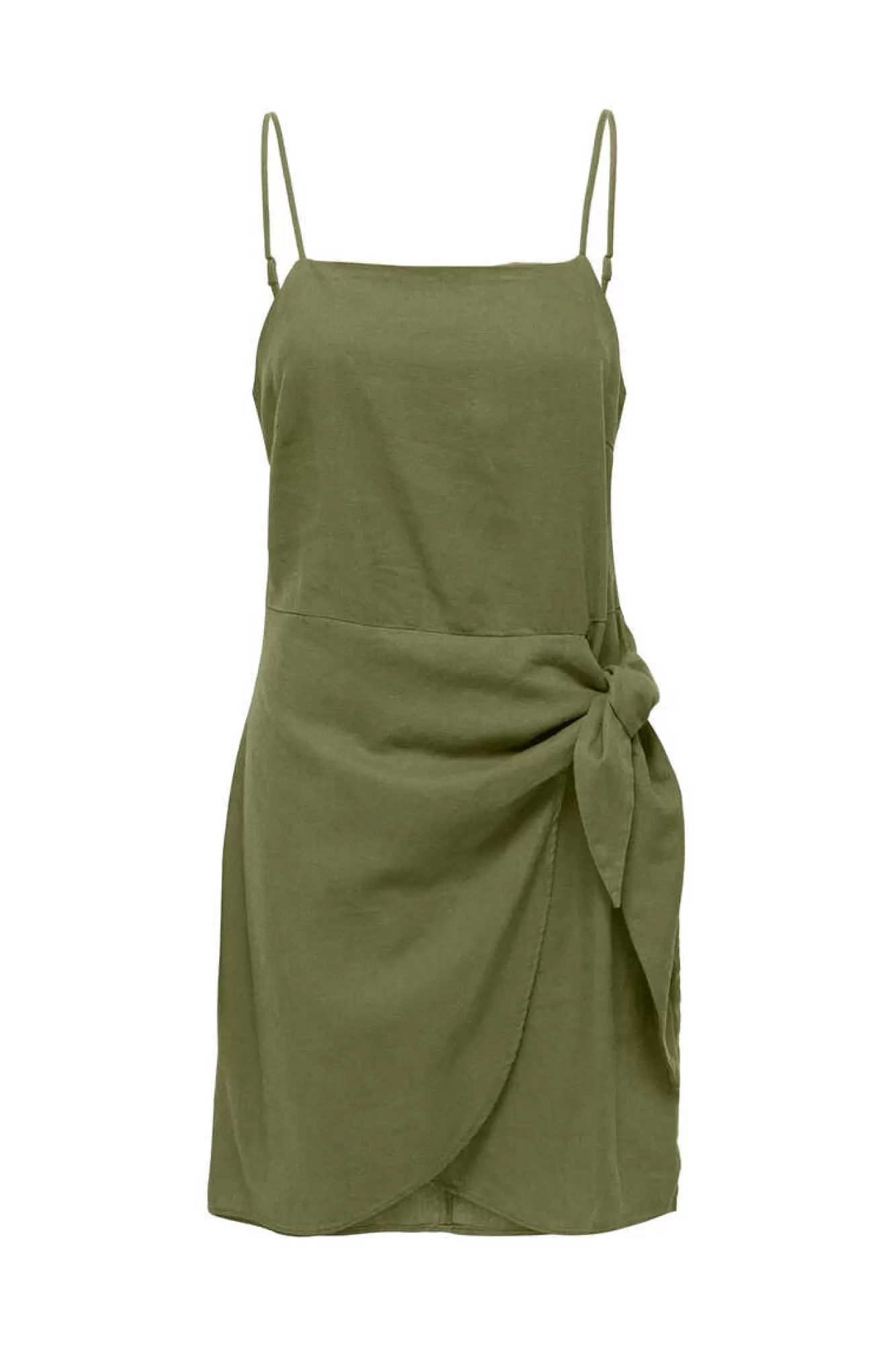 Only Vestido Detalhe Laco Com Linho