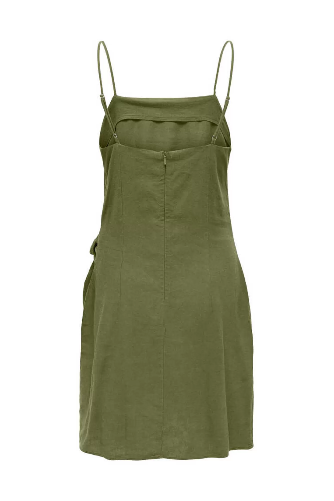 Only Vestido Detalhe Laco Com Linho