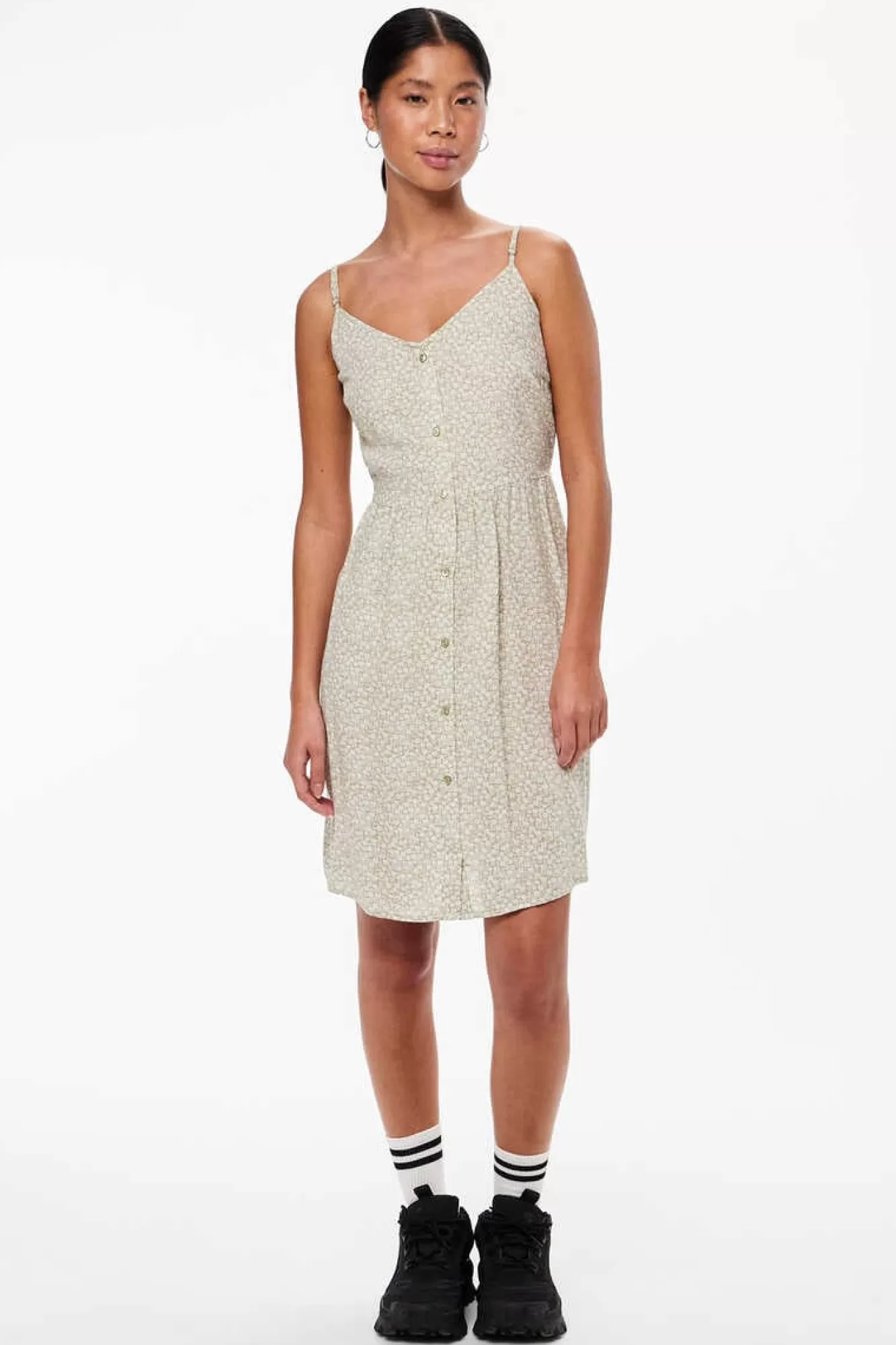 Pieces Vestido Midi De Alcas.