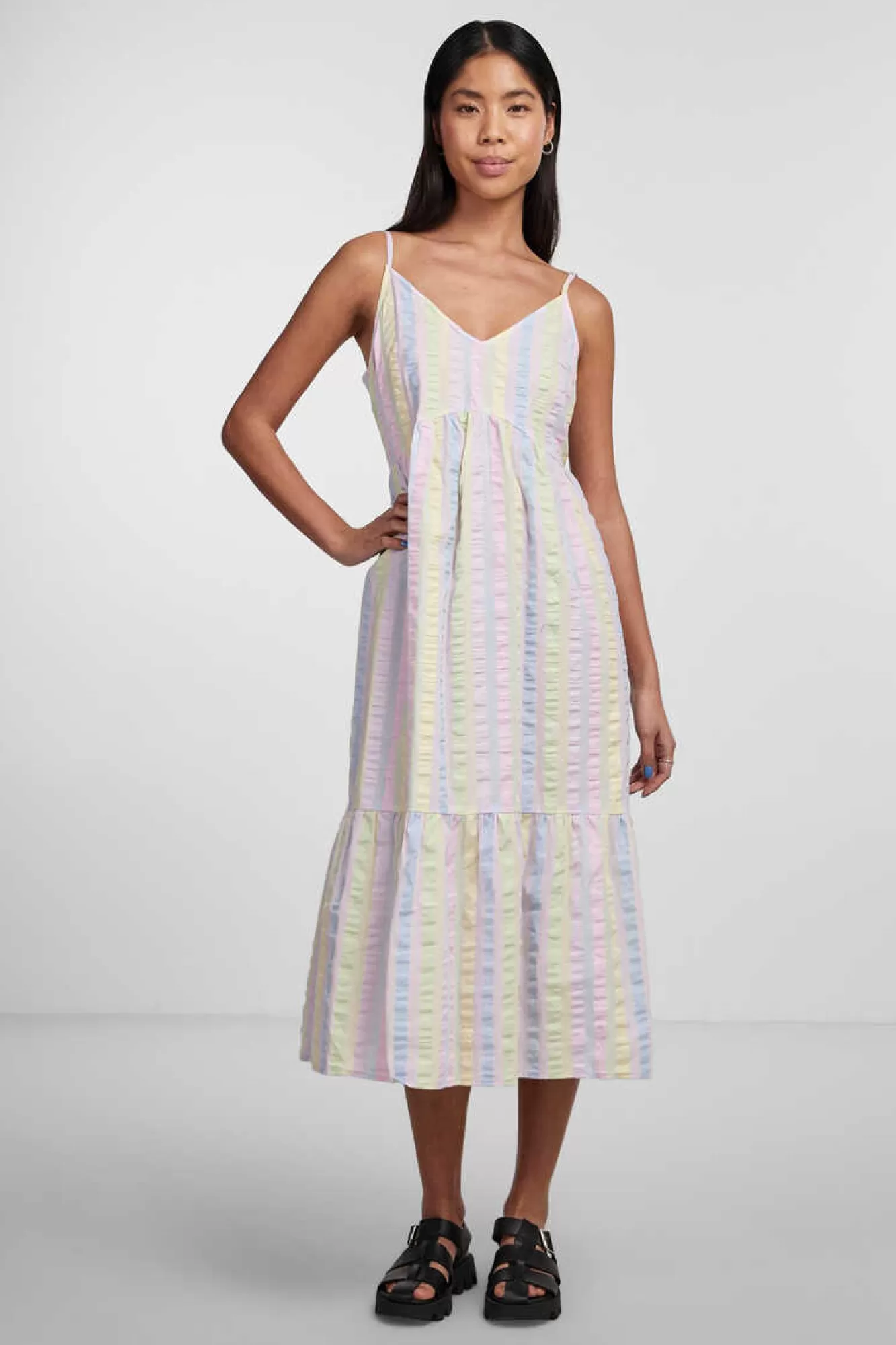 Pieces Vestido Midi De Mulher