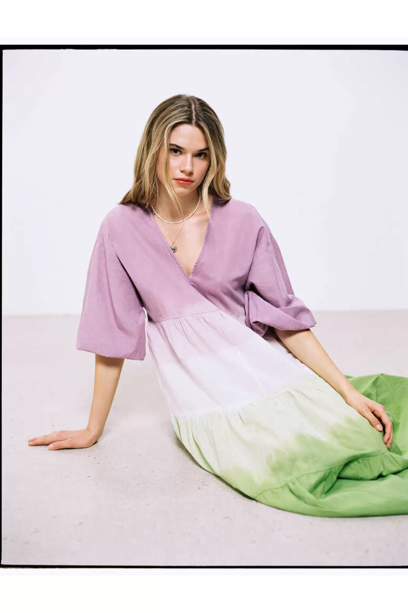 High Spirits Vestido Midi Dip Dye