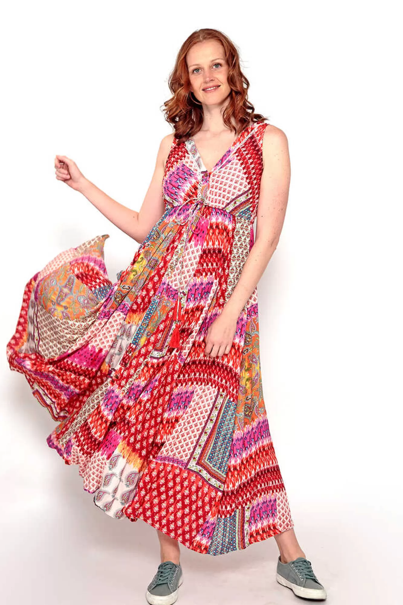 Brave Soul Vestido Sem Mangas Com Print
