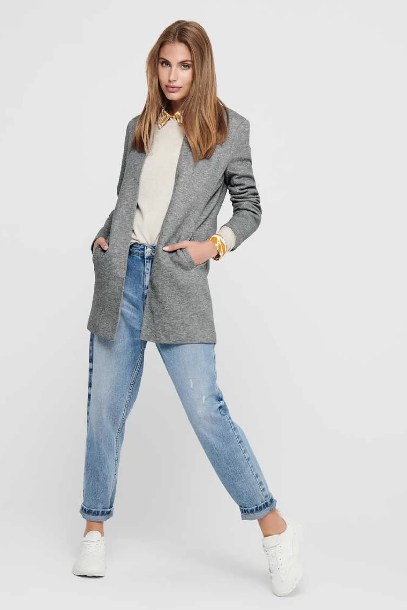 Only Woolen Cloth Coat With High Collar